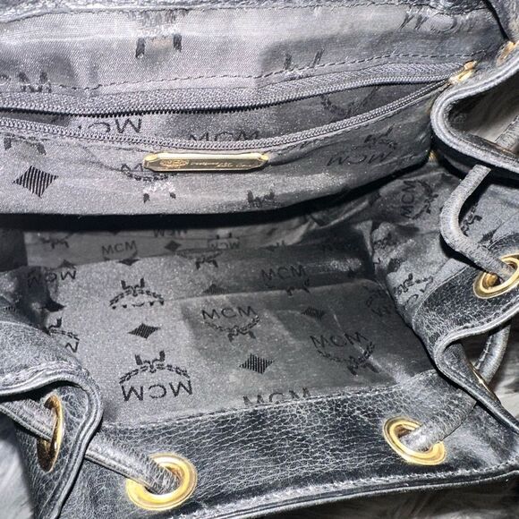 MCM black backpack with gold studs. Gorgeous bag! - Picture 11 of 12